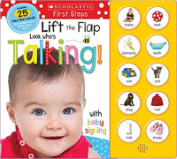 Image of Lift the flap look who's talking! with baby signing